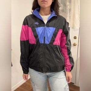 Vintage Nike Nylon Geometric Zip Up Jacket